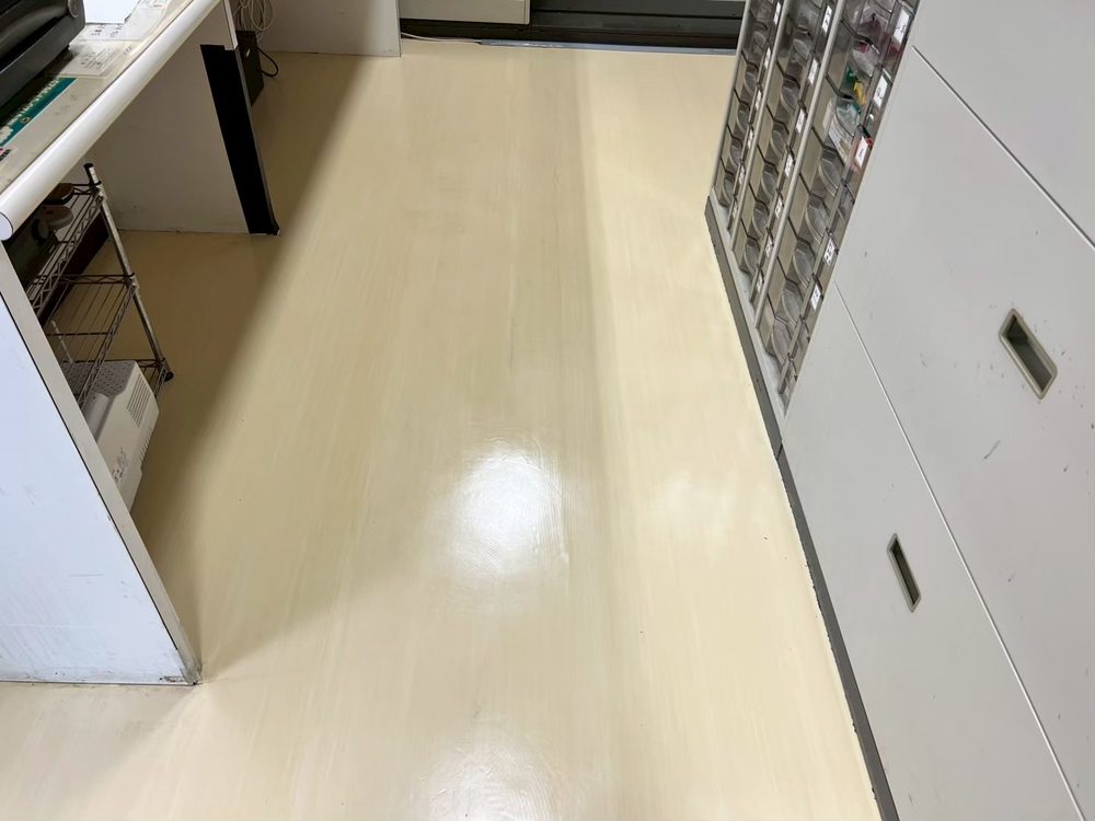 床ワックス剥離 施工後